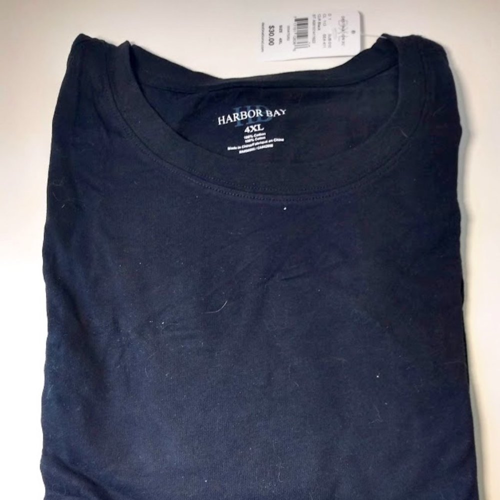 Harbor Bay 4XL Black Core Wicking Tee